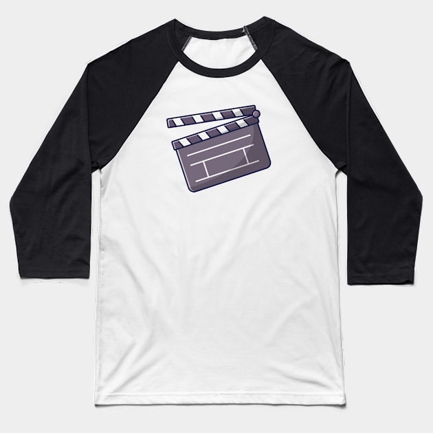 Clapperboard Baseball T-Shirt by KH Studio